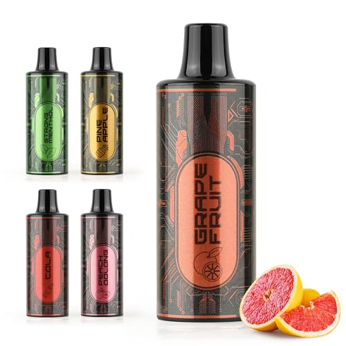 電子タバコ vape 交換用POD 充填済み カートリッジ グレープフルーツ 1個入り 5000回吸引可能 べイプ互換カートリッジ ニコチン0&タール0 爆煙 禁煙 減煙サポート 液漏れ防止 本体含まれない