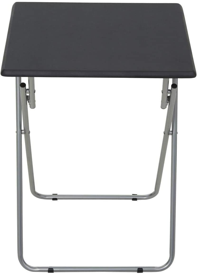 Aggloz Small Folding Table for Room, Outdoor, Computer, Tea Coffee - Lightweight Camping, Dining, Garden, TV Table for Living Room 66x48cm (Black) โ image 1