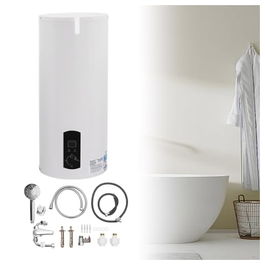 MEELRYD Caldera eléctrica de 60 L, 220 V, calentador de agua caliente, montaje en pared, con 60 L de memoria y 25-75 °C, temperatura ajustable con grifo de ducha, color blanco