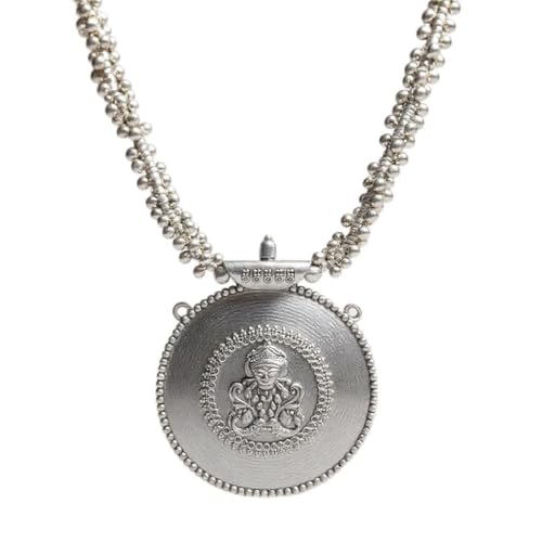 Dajinn Divine Shakti Oxidized Brass Necklace for Women | Ethnic Attire Pendant | Traditional Indian Necklace Deal