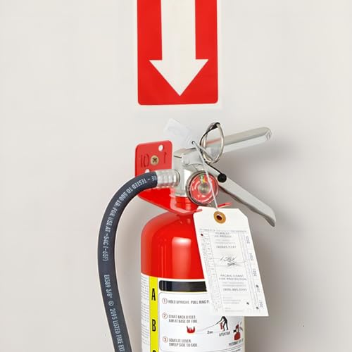 UXELY Fire Extinguisher Mount, 4Pcs Fire Extinguisher Bracket with Mounting Accessories for 5 to 10 Lbs Holder for Dry Chemical and Water Extinguishers - Thumbnail 2