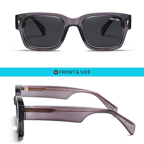 Image of grey jack 100% UV Protection Shades Retro Polarized Sunglasses for Men Women Branded Stylish Design Glasses 3316