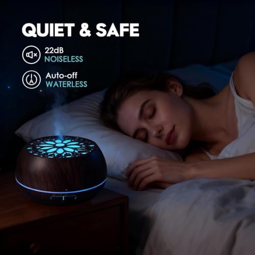 Difusor de aceites esenciales con control remoto y luces LED - $13.99