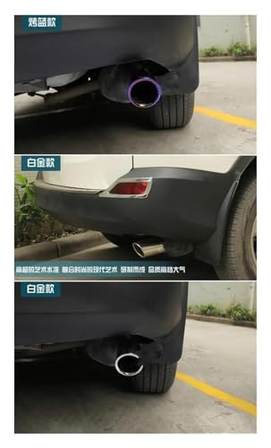 Tubo de escape para Toyota Rav4 2013-2014 en acero inoxidable plateado de una pieza 3
