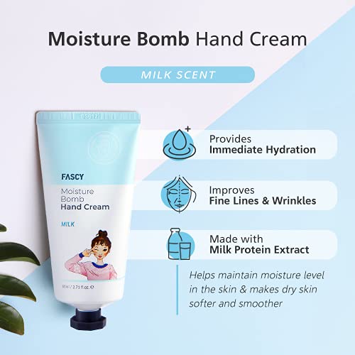 Fascy Milk Scented Moisturizing Hand Cream, Anti-Wrinkle Hand Cream Travel Size Moisturizing Lotion, Healing Hand Cream For Cracked Hands & Dry Skin - Hand Moisturizing Lotion Sets Of 2 #TOP1
