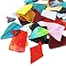 YINBEILIXU Irregular Stained Glass Scraps Mosaic Tiles Pieces 1-3cm Broken Glass Pieces Shapes for Crafts,Fusing,DIY Resin Art, Mosaic Making Projects,Frames,Vases,410g/14.5oz (Mixed Color1)