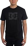 DC Men's Star Short Sleeve Logo T-Shirt, Black/Black, Large