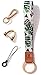 Produktbild SENLLY Schlüsselband Wristlet Keychain Lanyard Strap Handschlaufe Schlüsselanhänger mit echtem Leder, für Schlüssel, Mobile Handys Telefon, Kamera, Charms
