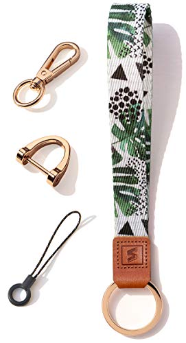 Image of Hand Wrist Lanyard Wristlet Strap with 3 Multifunction Accessories, for Keys, Cell Mobile Phone, Key Chain, Id Badge, Card Holder, etc