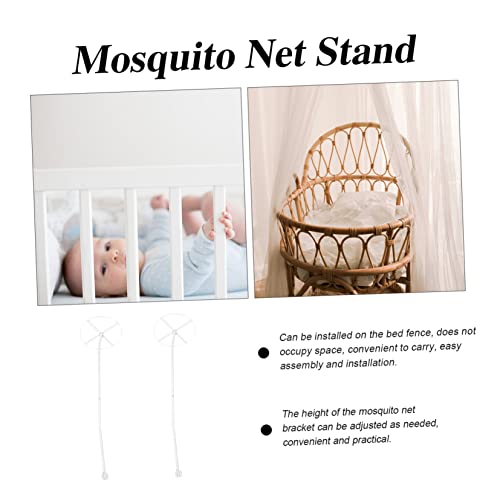 ibasenice 2 Conjuntos De Suporte De Rede Clip-On Rack De Cama De Bebê Suporte De Rede Para Suporte D