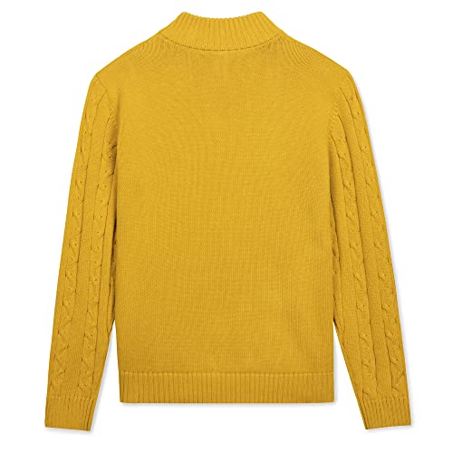 Image of Kid Nation Boys Sweater Cotton Quarter Zip Sweater Kids Cable Knit Pullover | Casual 1 /4 Zip Sweater for Child 3-14 Years (Previously Amazon Essentials)