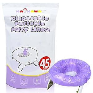 Potty Liners for Portable Potty Refill Bags Compatible with OXO tot, Potette Travel Potty 45pcs Liners