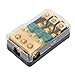 Anl Block, Anl Holder Block, Niiyen Mini Anl Holder 0 2 4 Gauge in 4 6 8 Gauge Out 60 Amp Distribution Block for Car Truck Boat Audio Stereo Amplifier (3 Way)
