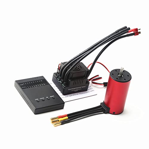 Moteur sans capteur S3670 2850 KV avec ESC 120A et carte de programmation pour voiture RC HSP 1/8
