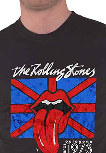 The Rolling Stones T Shirt London European Tour 73 Nouveau Officiel Homme Noir - Les Beatles, Paul McCartney, John Lennon, RIngo Starr, George Harrison The Rolling Stones T Shirt London European Tour 73 Nouveau Officiel Homme Noir – Image 4