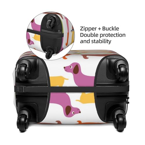 Cartoon Dog Luggage Cover, Protective Washable Suitcase Cover - Travel High Elastic Fibers Suitcase Protector Fits Small4