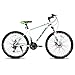 Hiland Mountain Bike,Shimano 21 Speeds Drivetrain,Aluminum Frame 26 Inch Wheels, with Disc-Brake for Men Women Men's MTB Bicycle,White
