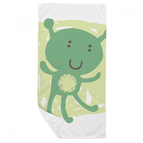 Gant de toilette et serviette de bain alien graffiti multicolore - 2