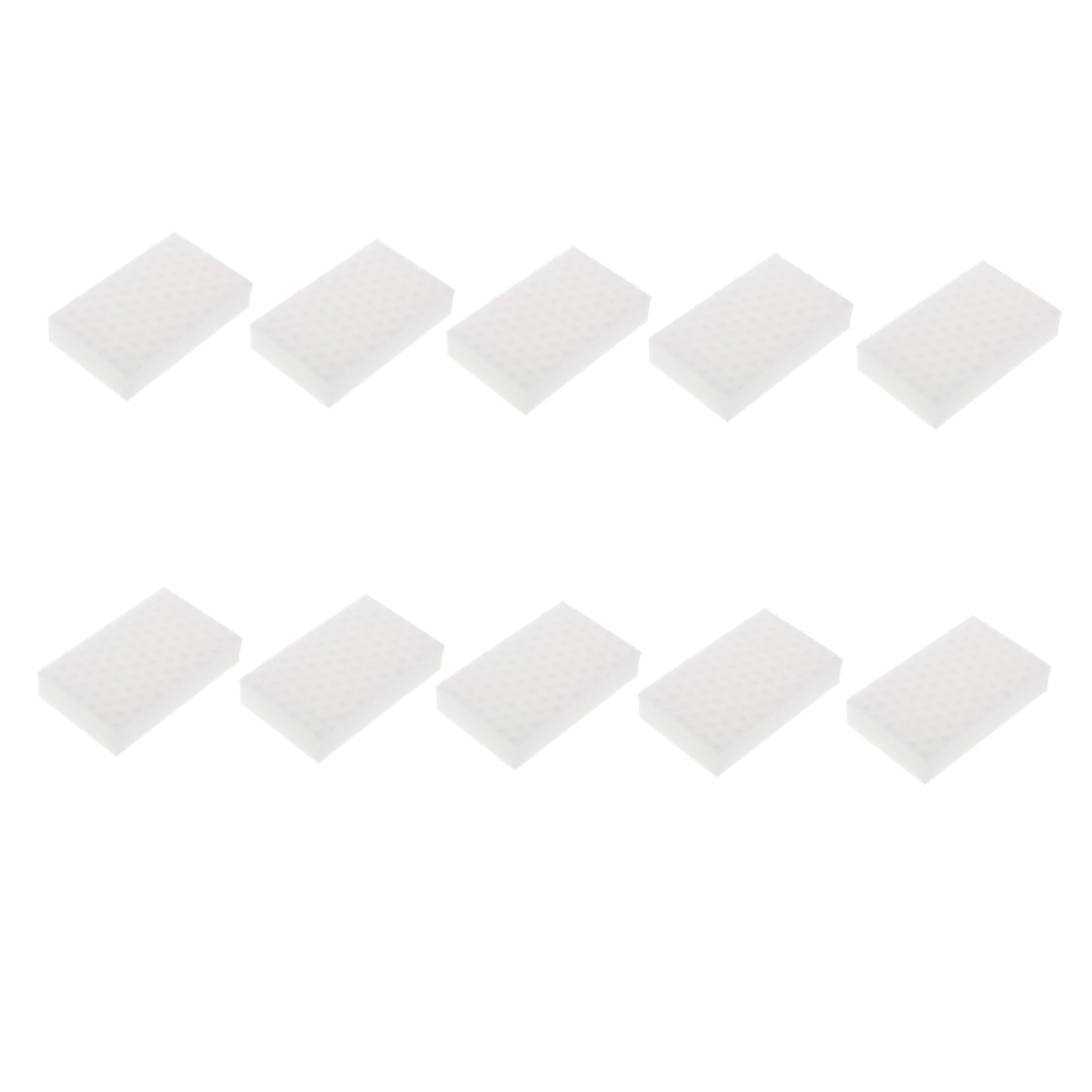 Mikikit Éponges de Nettoyage Ménager en Blanche, Souples Peluches Lot de 10 Cuisine et Vaisselle