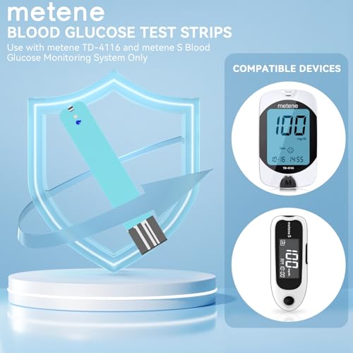 Metene TD-4116 Blood Glucose Test Strips, 200 Count Test Strips for Diabetes, Use with metene TD-4116 and metene S Blood Glucose Monitor Only(No Monitor) - Thumbnail 3