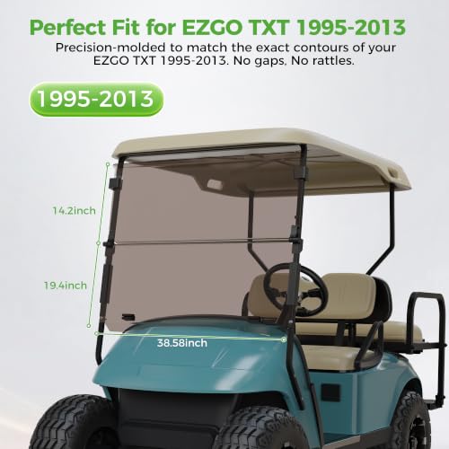 Image of 10L0L Golf Cart Windshield for EZGO TXT Gas and Electric 1995-up,5MM