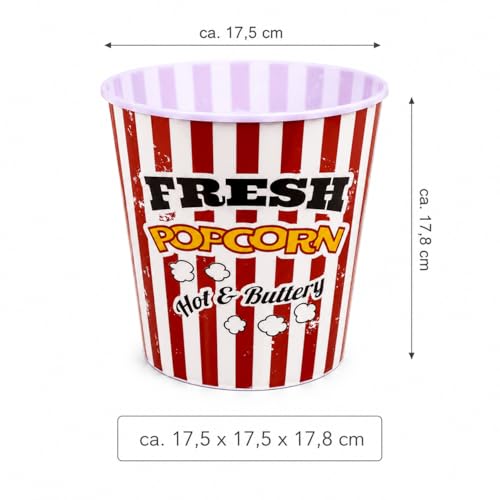 MIJOMA Zestaw 3 pojemników na popcor, z tworzywa sztucznego
