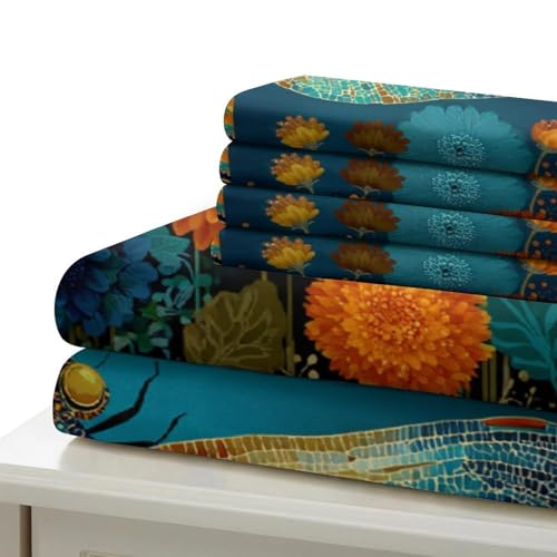Housse de couette libellule microfibre 135x200 parure lit enfant - 7