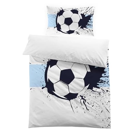 MUSOLEI Funda nórdica Fútbol Infantil para niños Funda de edredón Cama 90 Individual Juvenil 135x200cm Poliéster impresión 3D 1 Juego de Ropa de Cama 1 Funda de Almohada 50x75cm