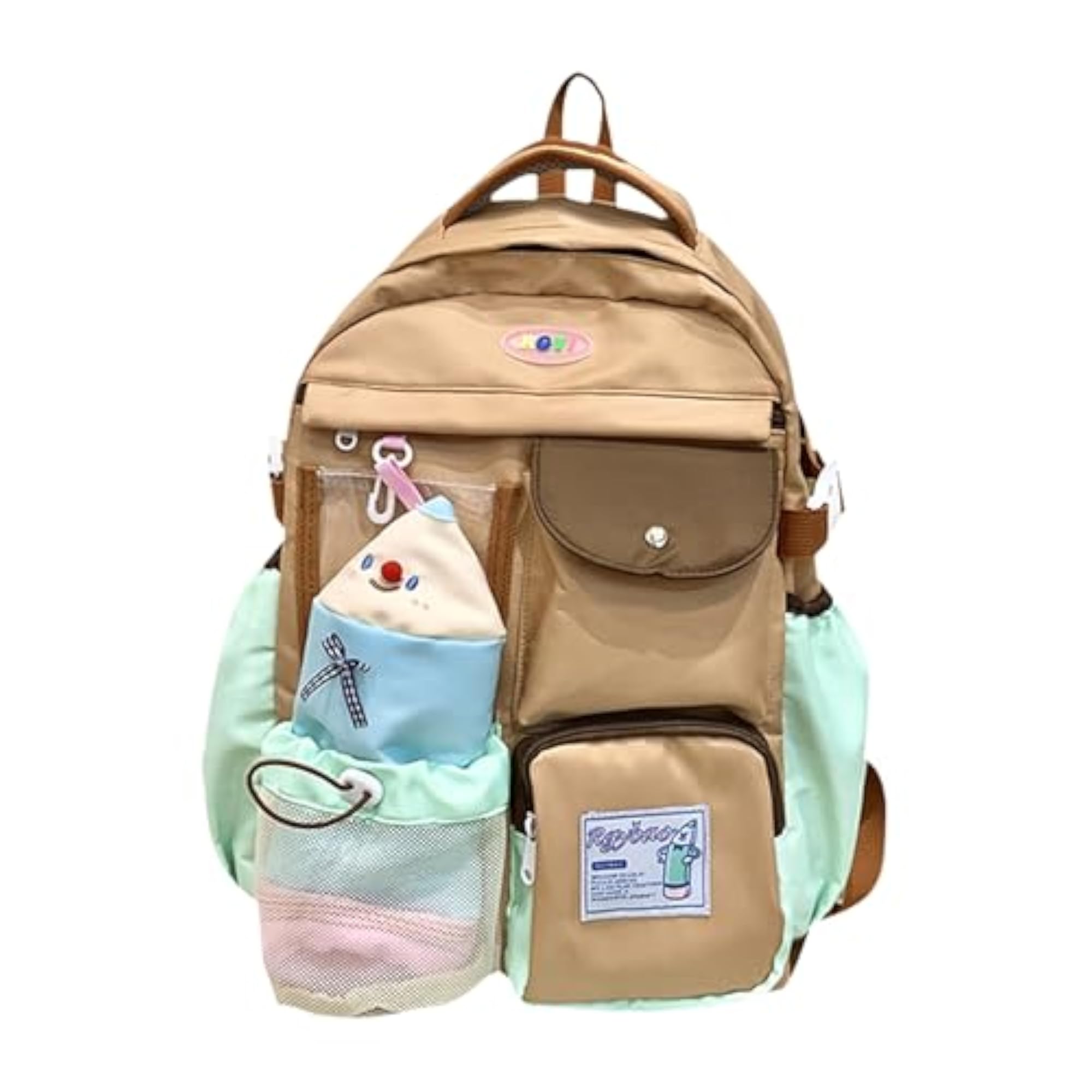 Large Capacity Pastel Color School Backpack for Girls & Teens