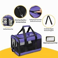 Conlun Transporttasche Hund & Katze L, Hundetransportbox Auto bis 9kg – Ansicht 3