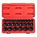 Sunex 2645, 1/2 Inch Drive Impact Socket Set, 26-Piece, Metric, 10mm-36mm, Cr-Mo Alloy Steel, Radius Corner Design, Heavy Duty Storage Case
