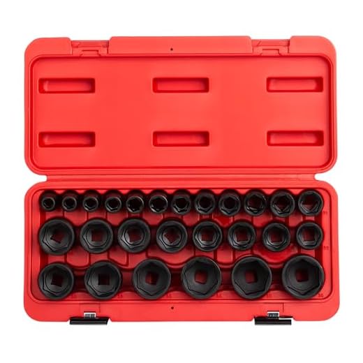 Sunex 2645, 1/2 Inch Drive Impact Socket Set, 26-Piece, Metric, 10mm-36mm, Cr-Mo Alloy Steel, Radius Corner Design, Heavy Duty Storage Case