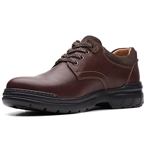 Image of Clarks Men's Rockie2 Logtx Oxford, Mahogany leather, 13 US