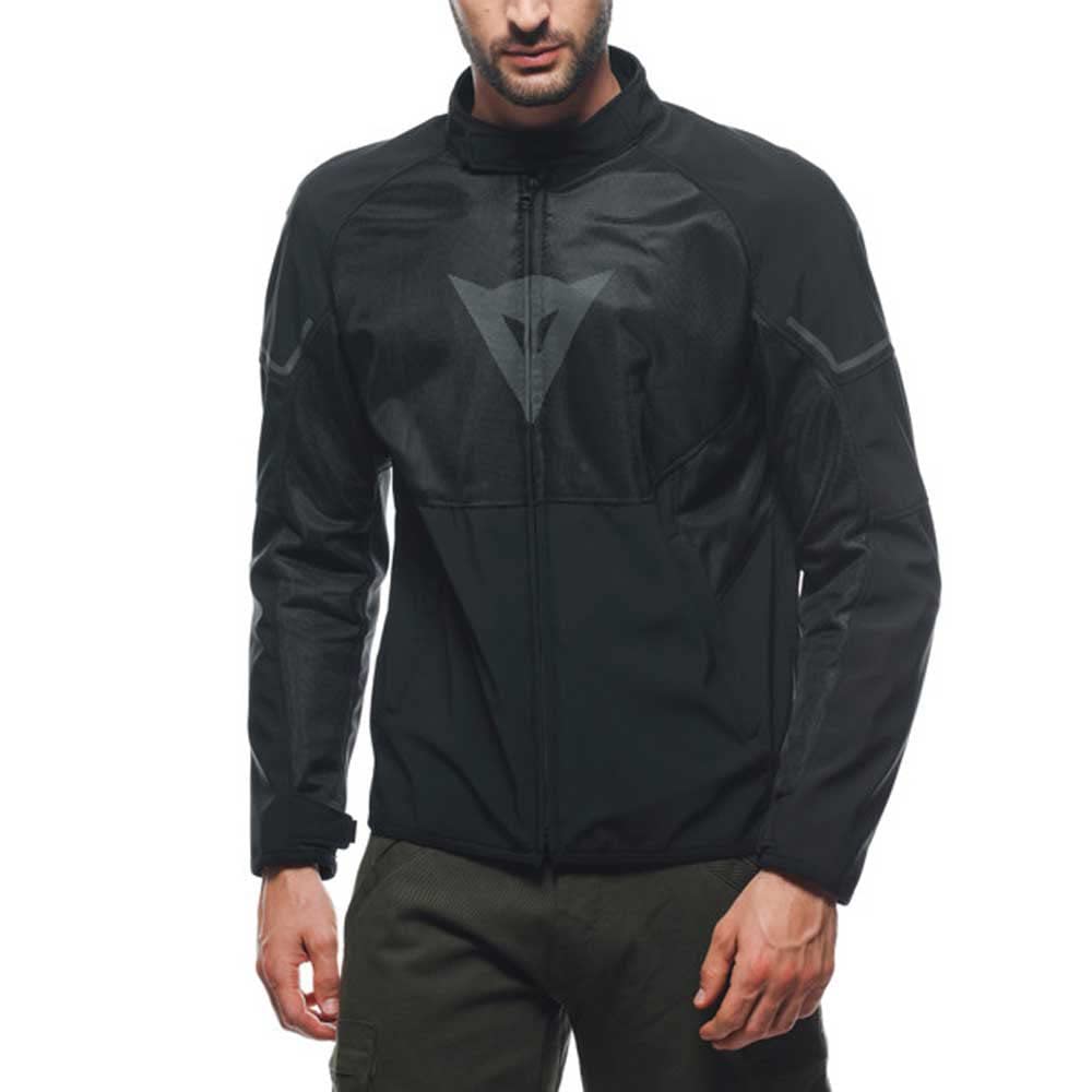 Dainese - Ignite Air Tex Jacket, Summer Motorcycle Jacket, Mesh Fabric, Men's Motorcycle Jacket, Soft Protections, Black/Black/Grey Reflex, 56