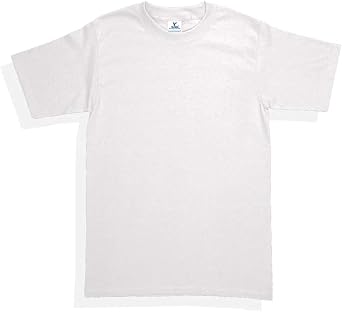 Yazbek Mens Heavy Weight Crew Neck Short Sleeve T-Shirt - White Large