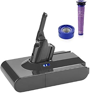 Powilling 21.6V 4.0Ah Replacement Lithium-ion Battery with Filters for Dyson V8 Animal, V8