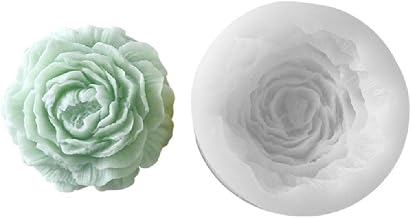 Molde perfumado de peônia de flor 3D epóxi gesso molde de sabonete para trabalho manual molde de gesso molde de gesso para fazer chocolate suprimentos peônia- moldes de sabonete de flores fondant de chocolate