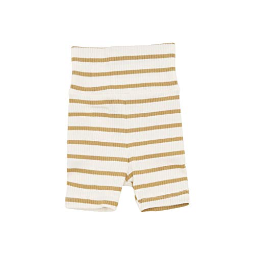 Avauma Baby Boys Girls Pajama Set 6M-7T Kids Cute Toddler Snug Fit Pjs Cotton Short Sleeve Sleepwear (Stripe(S)_Mustard Large) #TOP2