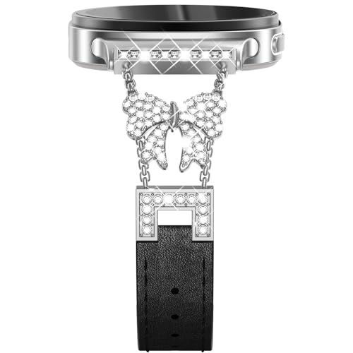 Bracelet en cuir fin NewWays pour Samsung Galaxy Watch 8 montre élégante femme