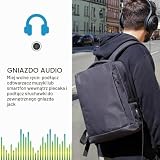 Waytex Wodoodporny plecak na laptopa 15 cali z portem ładowania USB, czarny, 15 pouces, Klasyczny
