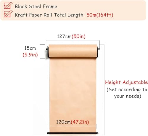 Distributeur et coupeur de rouleaux de papier muraux en acier - 4