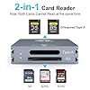 CFexpress Type A and SD Dual-Slot Memory Card Reader, 10Gbps USB 3.2 Gen 2 Type A CFexpress Adapter Memory Card Reader with USB C to USB C/USB A Cable,Compatible with Windows/Mac/Linux/Android