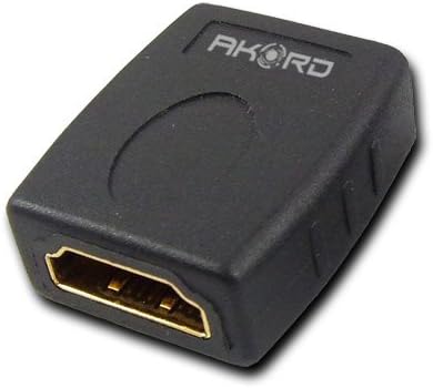AKORD Gold Plated HDMI Female to HDMI Female Adapter Coupler Extender Extension Joiner
