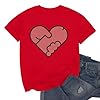 Men's Linen Shirts Short Sleeve Henley T-Shirts for Men Adult Summer Beach Regular Fit Casual Summer Shirt Party Fancy Dress Costume Inspirational Tees Grunge Clothing （Red, XXL #1