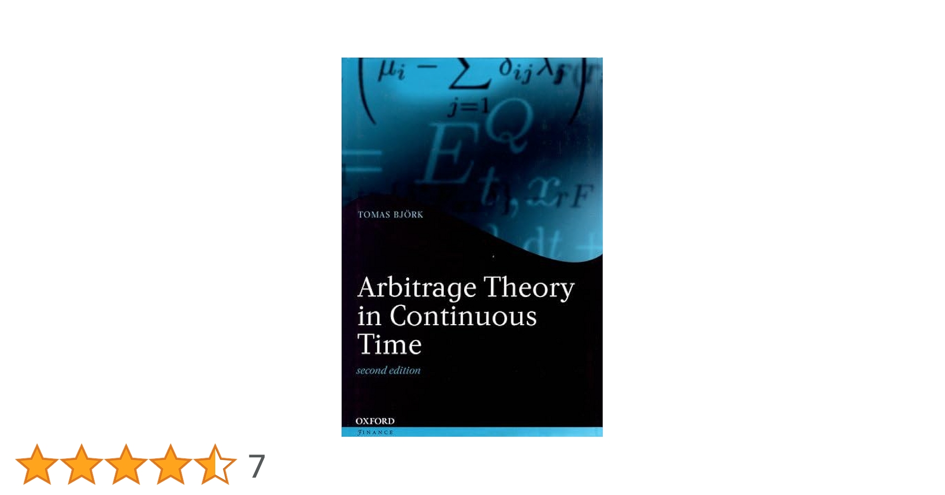 Amazon | Arbitrage Theory in Continuous Time (Oxford Finance