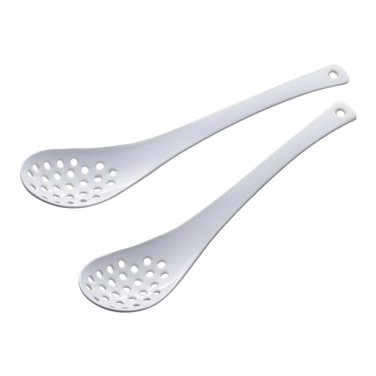 Cuillères perforées Astragale Shimomura 18 cm pour égoutter maïs thon et ramen