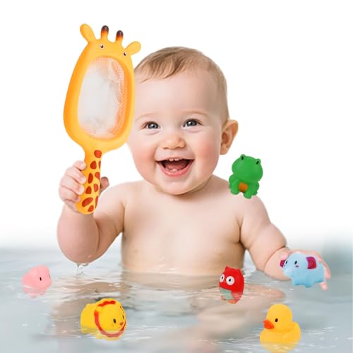 Juguetes de Baño para Bebés - Set de 7 Juguetes de Baño Infantiles, Juguetes para Piscina para Niños, Juguetes de Aspersión de Agua para Niños y Niñas para Desarrollar la Coordinación Mano-Ojo
