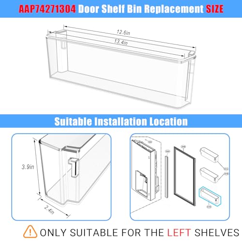 Image of ALVAR UPGRADED AAP74271304 Refrigerator Door Bin Compatible with LG Refrigerator Door Shelf Replacement LRMDS3006S LRMDC2306D LRMDC2306S LRMVC2306D Door Bin Shelf LG Refrigerator Parts Door Basket