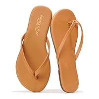 Project Cloud Chinelo feminino 2025 – Sandálias rasteiras femininas de espuma viscoelástica 2025 – Sandálias leves de couro vegano para verão e praia essenciais (pequenas bases), Bronzeado, 3 Little