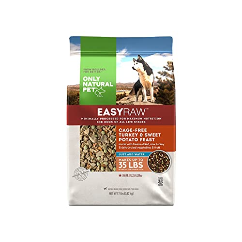 Only Natural Pet Easyraw Human Grade Dehydrated Raw Dog Food Formula That Contains Real Wholesome Nutrition, Low Glycemic, Non-Gmo - Turkey & Sweet Potato Flavor - 7 Lb Bag (Makes 40 Lbs) #TOP18